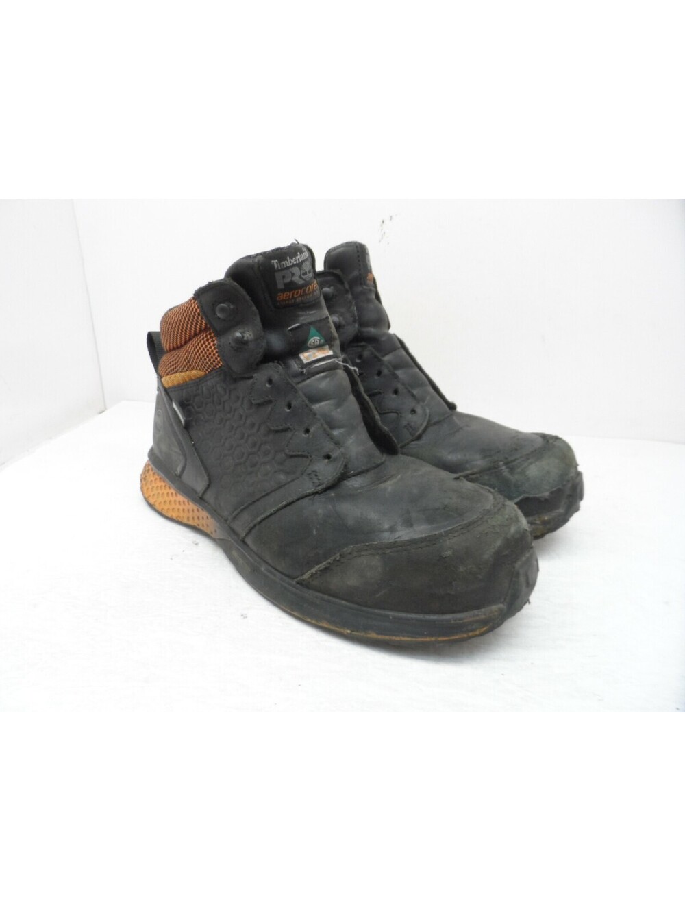 Timberland PRO Men's Mid Reaxion CT Safety Work Boots A21RU Black Size 9W